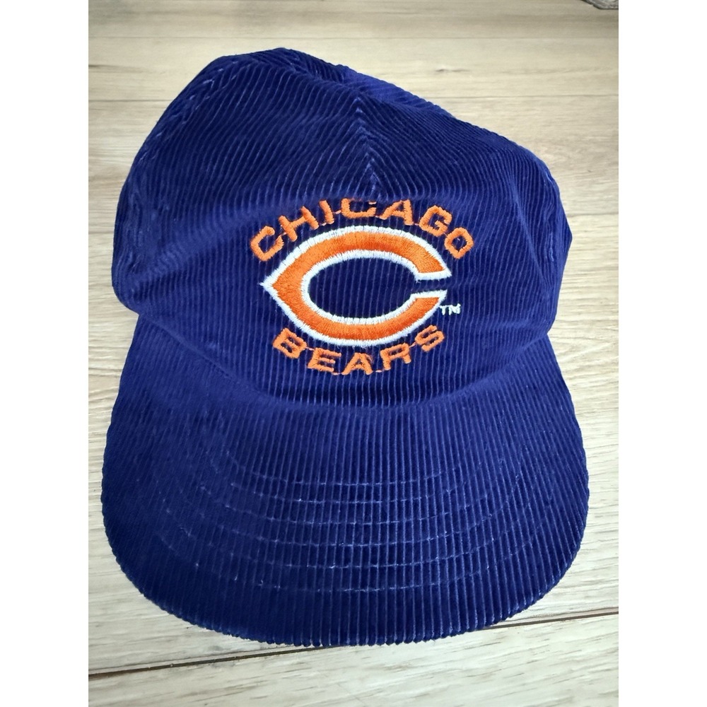 Vintage 1980's CHICAGO BEARS Shell Gas Station Promo Snapback Corduroy Hat